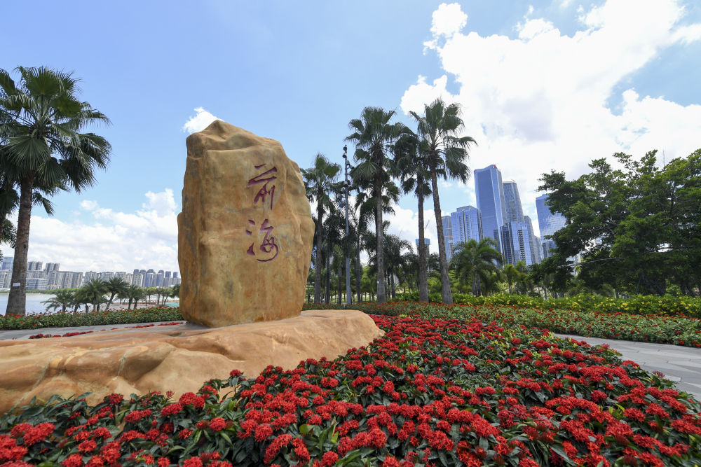 在广东省深圳市前海拍摄的前海石(2021年7月15日摄)。